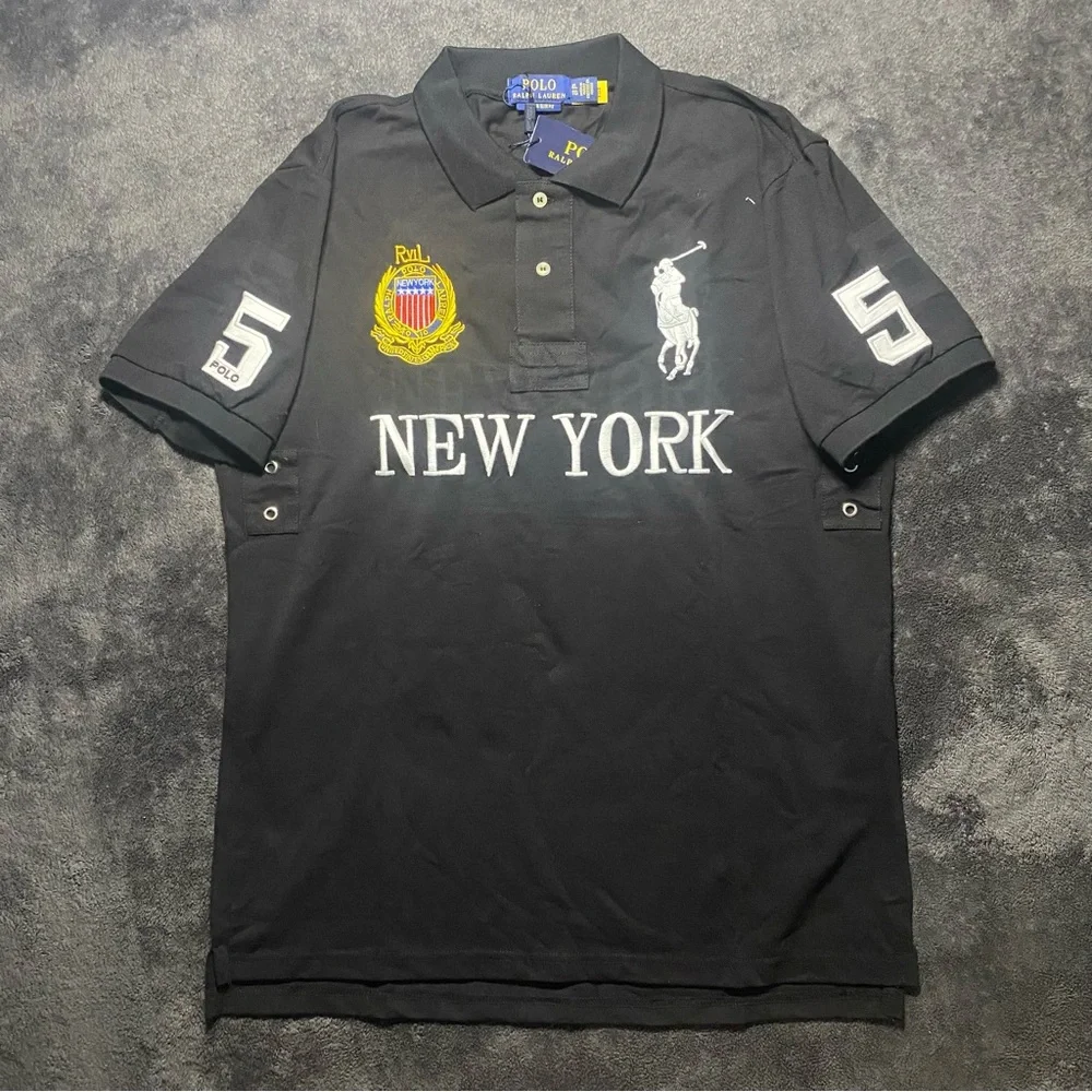 Polo by Ralph Lauren New York Chief Keef Embroidered Black Polo Shirt